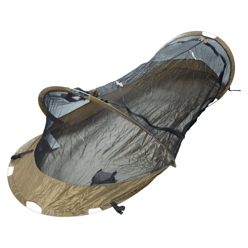 US Catoma PopUp BedNet hyttysverkko sadesuojalla, Coyote Brown, ylijäämä