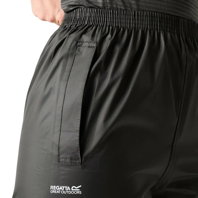 Regatta Women's Pack-It Waterproof Overtrousers - Black