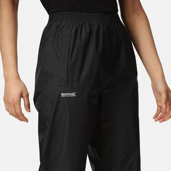 Regatta Women's Pack-It Waterproof Overtrousers - Black