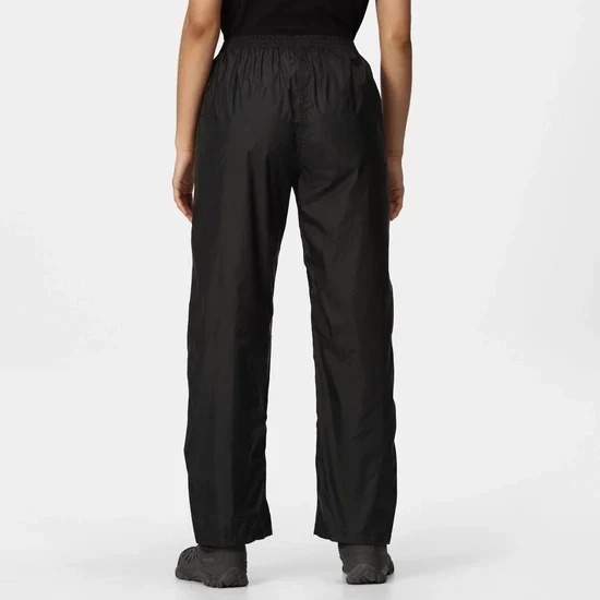 Regatta Women's Pack-It Waterproof Overtrousers - Black