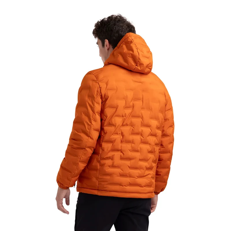 Trespass Men's Jaymes Quilted Waterproof Jacket - Orange Spice