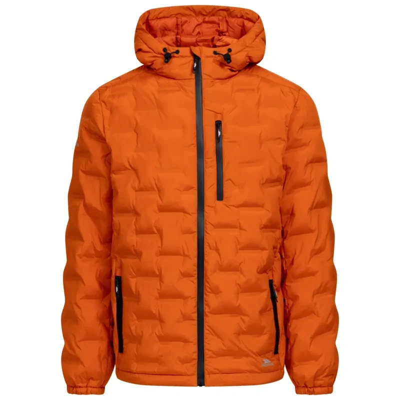 Trespass Men's Jaymes Quilted Waterproof Jacket - Orange Spice