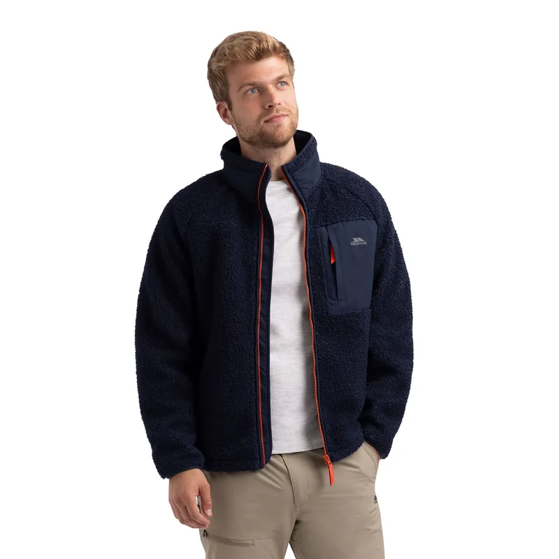 Trespass Men's Brookes Textured Borg Fleece - Navy