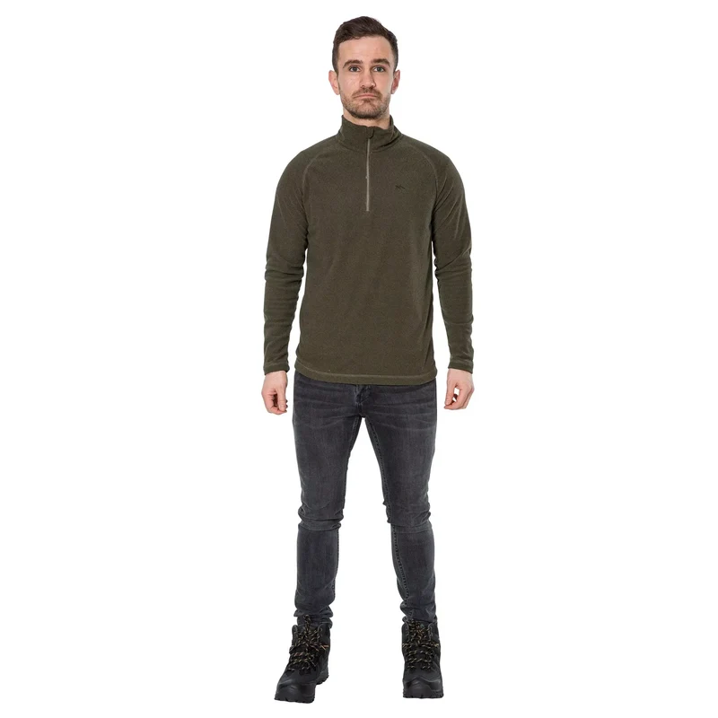 Trespass Men's Keynote Half-Zip Fleece - Moss