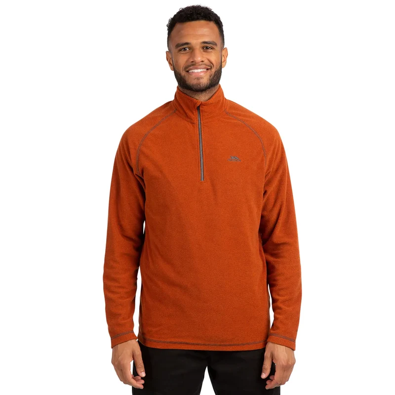 Trespass Men's Keynote Half-Zip Fleece - Burnt Orange