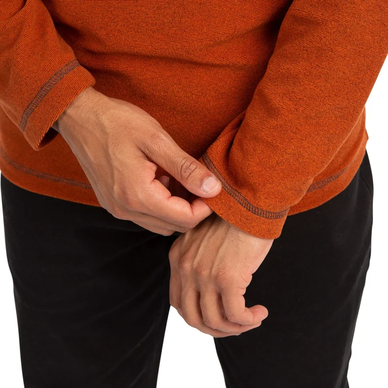 Trespass Men's Keynote Half-Zip Fleece - Burnt Orange