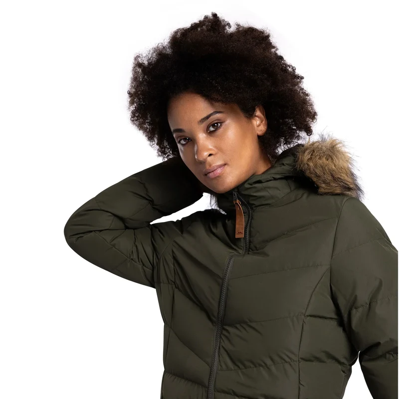 Trespass Women's Audrey Padded Parka Jacket - Dark Vine