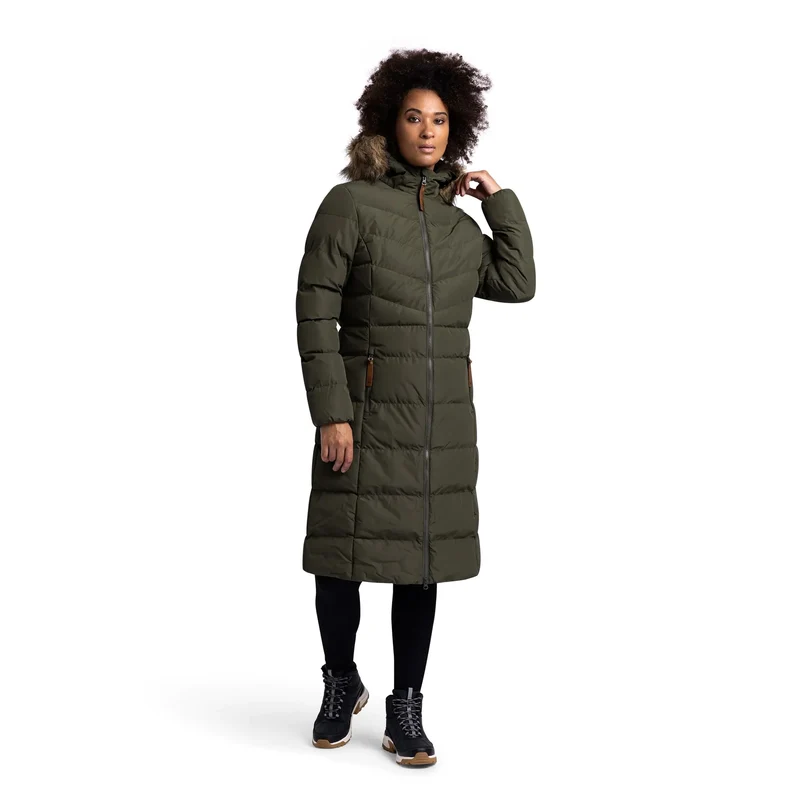Trespass Women's Audrey Padded Parka Jacket - Dark Vine