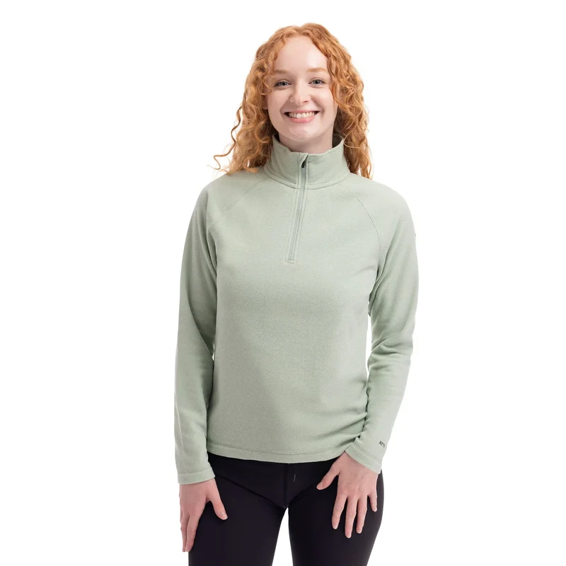 Trespass Women's Meadows Half-Zip Microfleece - Soft Sage