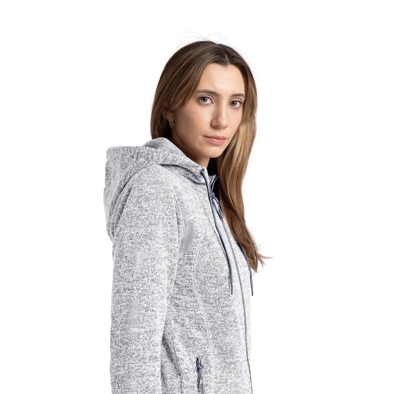 Trespass Odelia B Knitted Fleece Jacket - Ghost Navy Marl