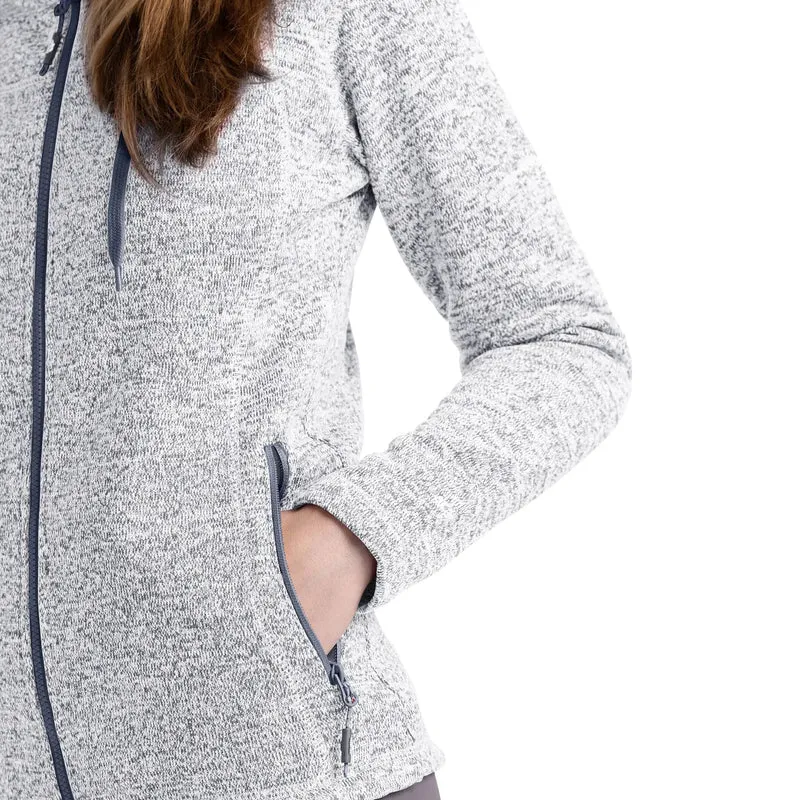 Trespass Odelia B Knitted Fleece Jacket - Ghost Navy Marl