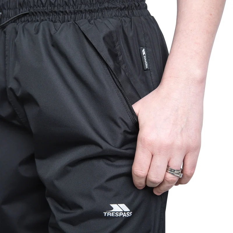 Trespass Women's Tutula Waterproof Overtrousers - Black