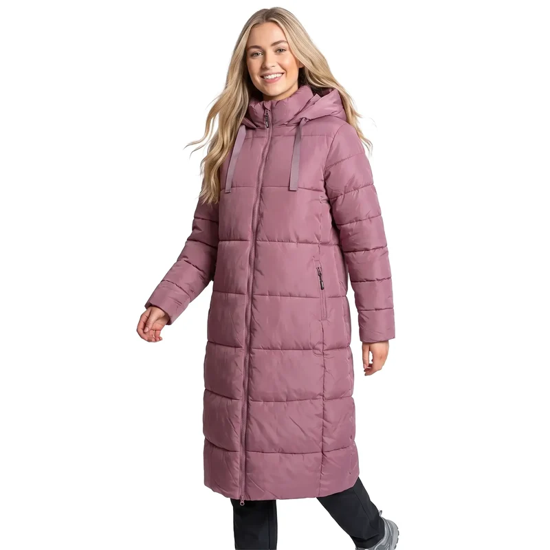 Trespass Women's Shayla Long Padded Jacket - Faded Rose