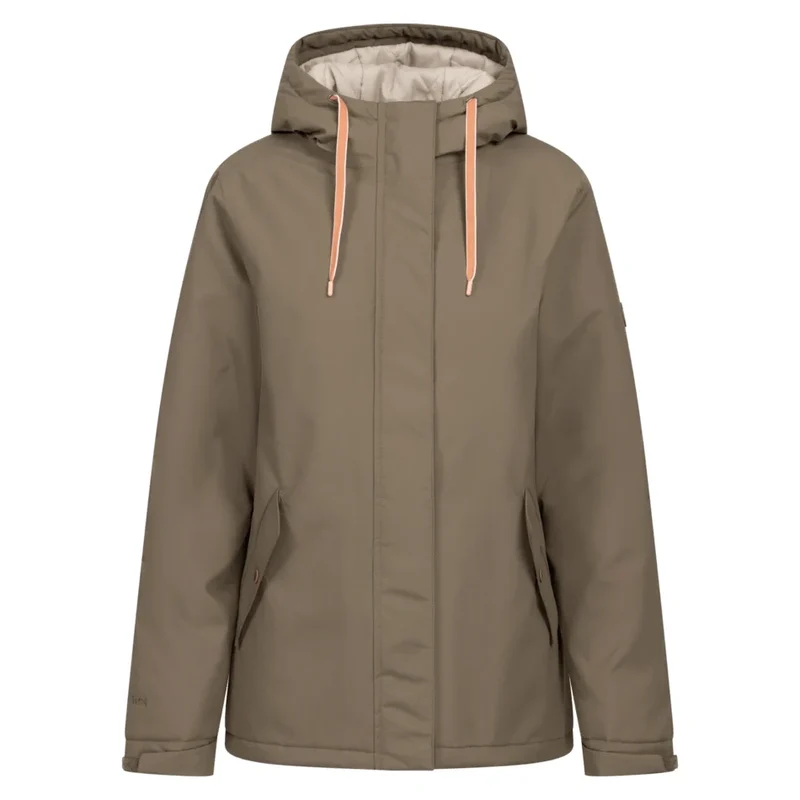 Trespass Women's Yulia Padded Waterproof Jacket- Light Khaki