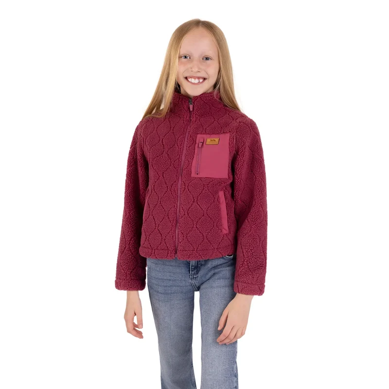 Trespass Kids' Southford Full-Zip Fleece - Rose Blush