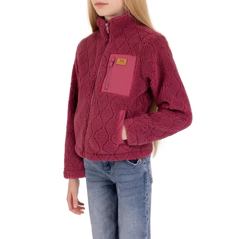 Trespass Kids' Southford Full-Zip Fleece - Rose Blush