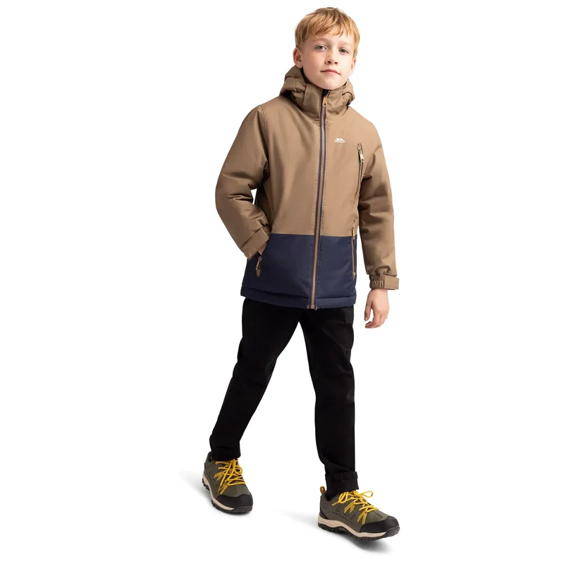 Trespass Kids' Franzz Waterproof Jacket- Brownie
