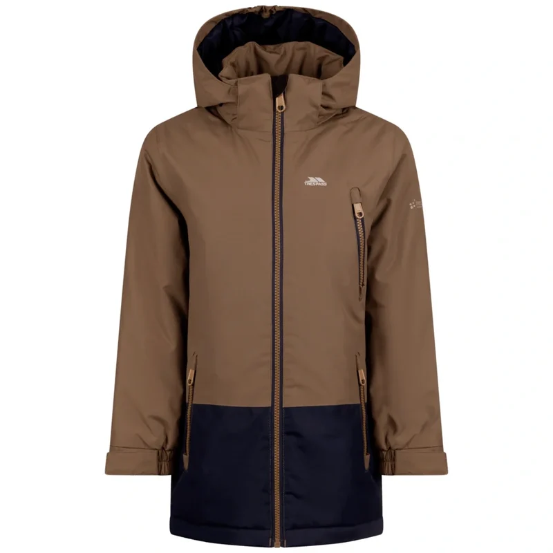 Trespass Kids' Franzz Waterproof Jacket- Brownie