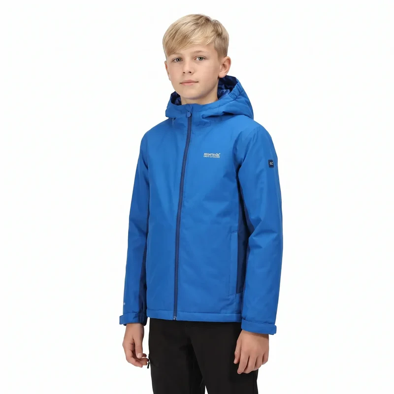 Regatta Kids' Hurdle Waterproof Jacket - Olympian Blue/Aviator Blue