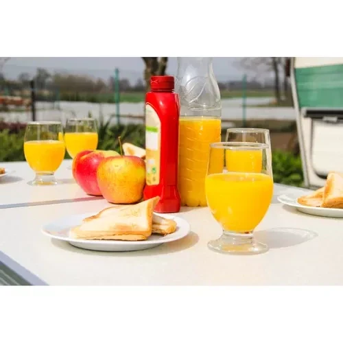 4er Camping-Set mit Höhenverstellbarem Tisch und Stühlen