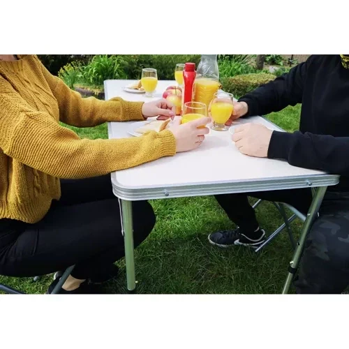 4er Camping-Set mit Höhenverstellbarem Tisch und Stühlen