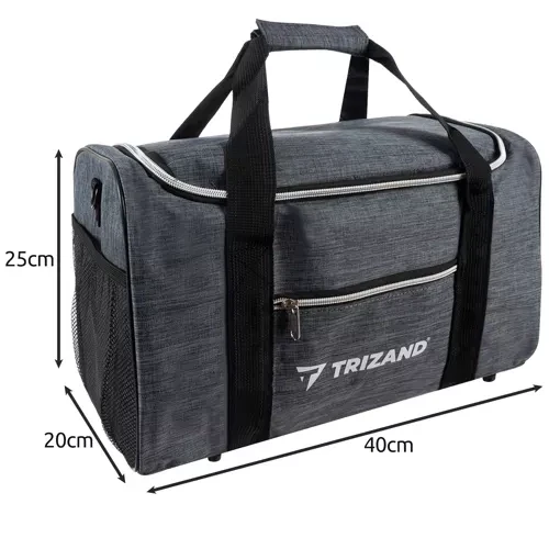 Reisetasche 40x25x20cm für Handgepäck, wasserdicht, grau