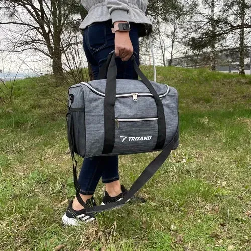 Reisetasche 40x25x20cm für Handgepäck, wasserdicht, grau