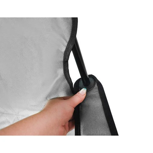 Faltbarer Angelstuhl mit Armlehnen und Getränkehalter grau