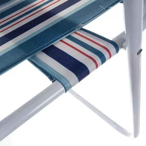 Klappstuhl mit verstärktem Sitz für Garten blau
