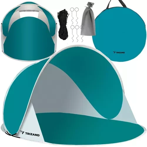 1 Strandzelt mit UV-Schutz und Regenabwehr - blaugrau