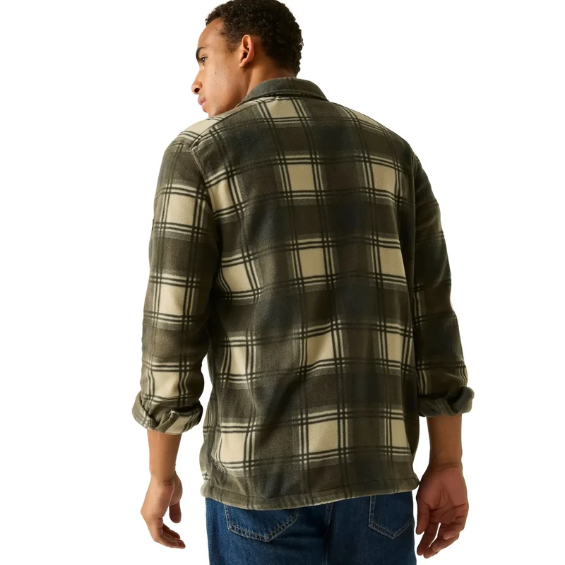 Regatta Mens' Frankie Fleece Shirt Smokey Check/Olive