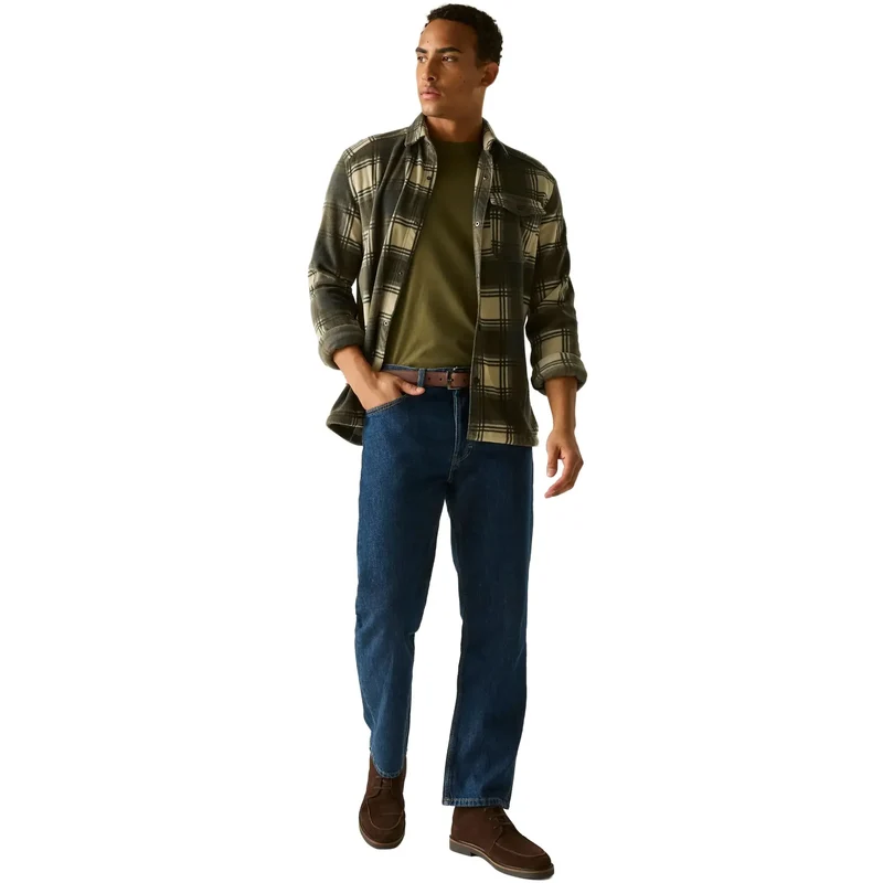 Regatta Mens' Frankie Fleece Shirt Smokey Check/Olive