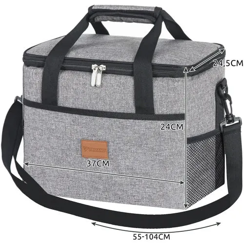 2 Kühlpatronen Thermotasche isoliert 20L grau