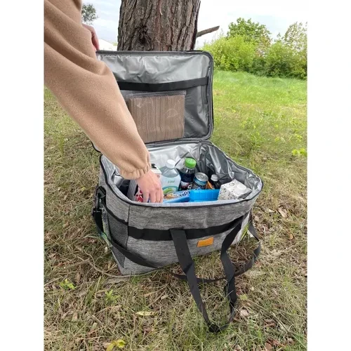 2 Kühlpatronen Thermotasche isoliert 20L grau