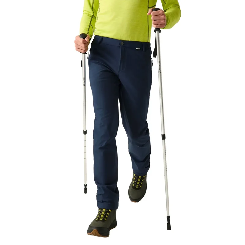 Regatta Mens' Geo Softshell Walking Trousers - Navy