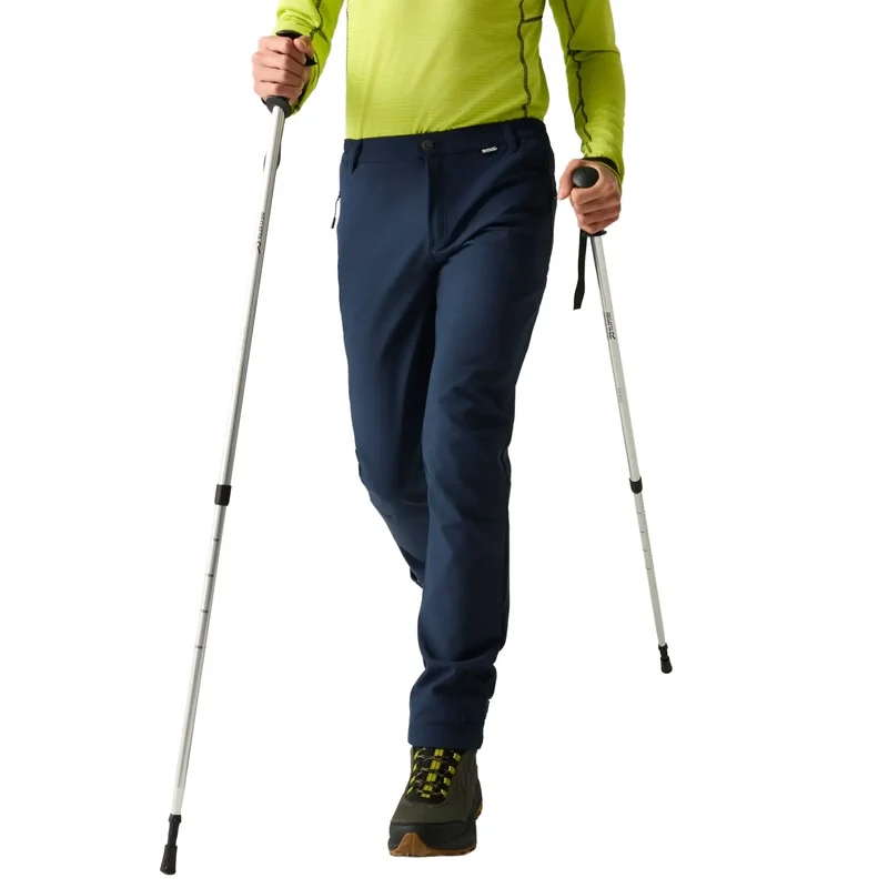 Regatta Mens' Geo Softshell Walking Trousers - Navy