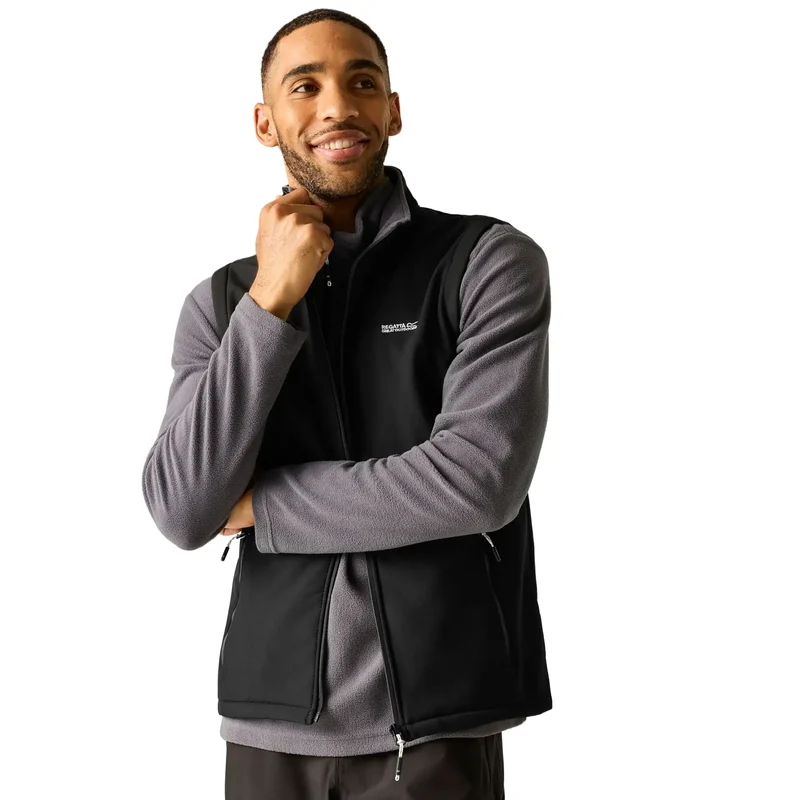 Regatta Mens' Bradwell III Softshell Bodywarmer Gilet - Black