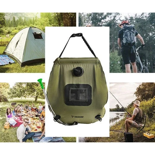 1 Solardusche mit Thermometer für warmes Wasser