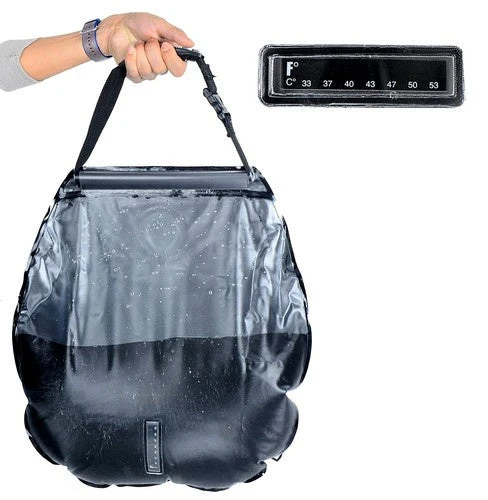 1 Solardusche mit Thermometer für warmes Wasser