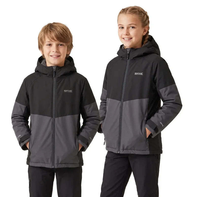 Regatta Kid's Hillain Warm Lined Jacket - Black Ash
