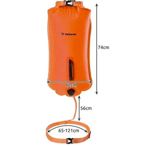 2in1 Aufblasbare Signalboje mit Trockentasche orange