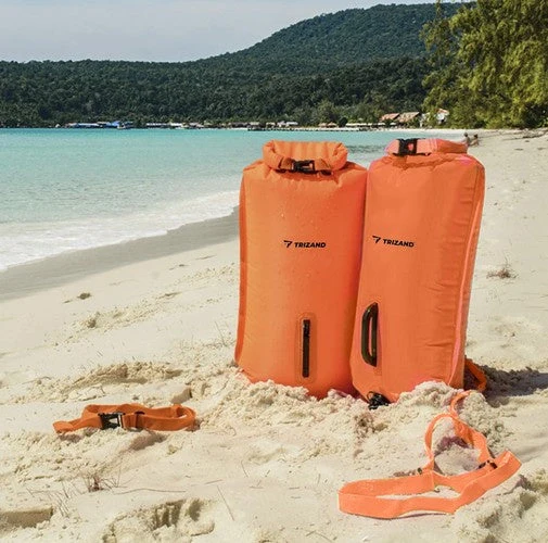 2in1 Aufblasbare Signalboje mit Trockentasche orange