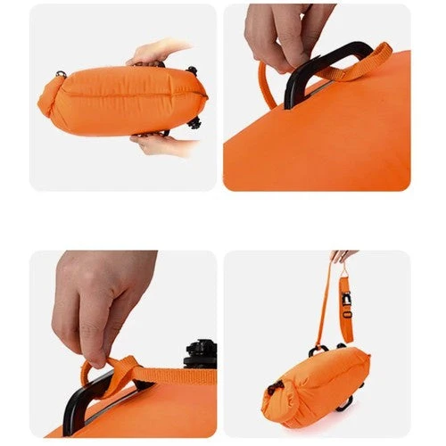 2in1 Aufblasbare Signalboje mit Trockentasche orange