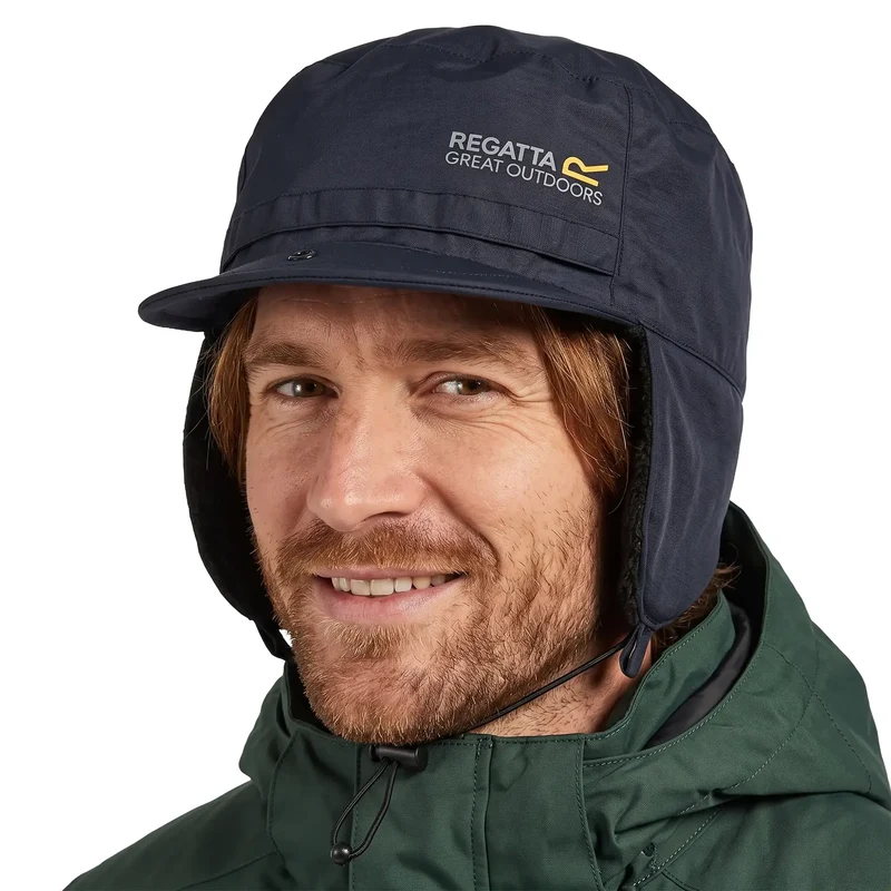 Regatta Men's Padded Igniter Waterproof Trapper Hat - Black