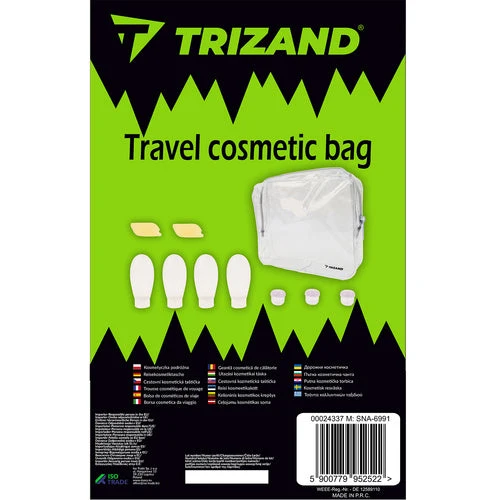 10-teiliges Reisekosmetik-Set mit flexiblen Behältern transparent