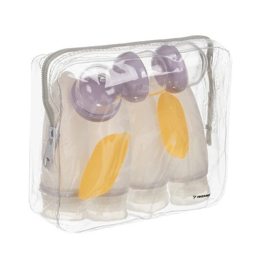 10-teiliges Reisekosmetik-Set mit flexiblen Behältern transparent