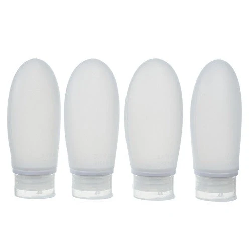 10-teiliges Reisekosmetik-Set mit flexiblen Behältern transparent