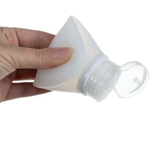 10-teiliges Reisekosmetik-Set mit flexiblen Behältern transparent
