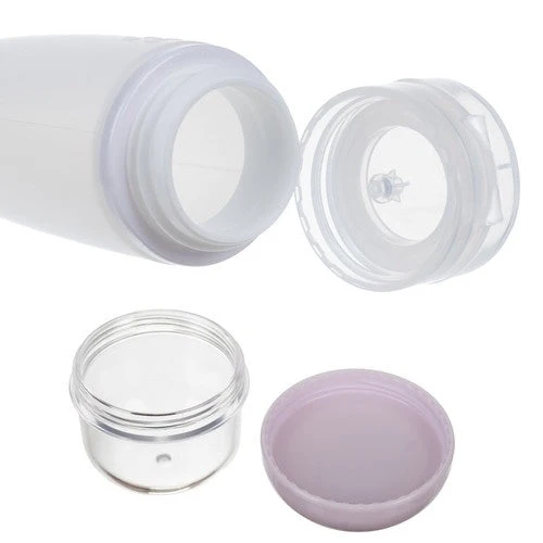 10-teiliges Reisekosmetik-Set mit flexiblen Behältern transparent