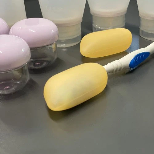 10-teiliges Reisekosmetik-Set mit flexiblen Behältern transparent